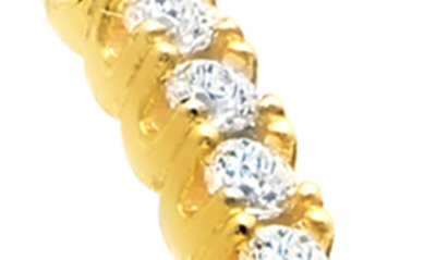 Shop Crislu Medium Pavé Hoop Earrings In 18kt Yellow Gold