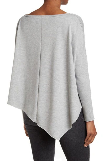 Go Couture Assymetrical Hem Dolman Sleeve Sweater In Ultimate Gray