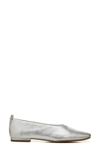 Franco Sarto Vana Ballet Flats Women's Shoes In Silver Faux Leather |  ModeSens