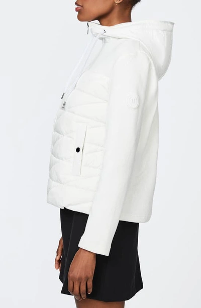 Bernardo Insulated Quilted Hooded Jacket In White