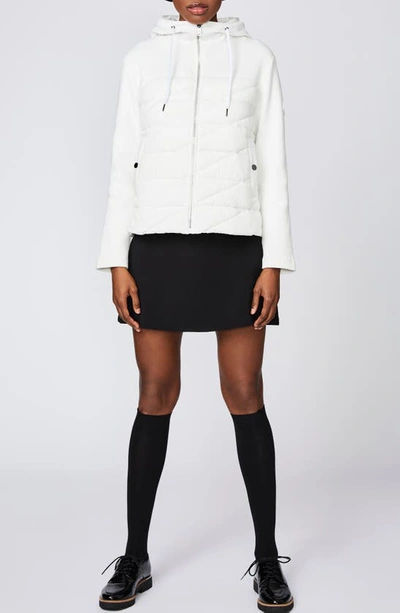 Bernardo Insulated Quilted Hooded Jacket In White