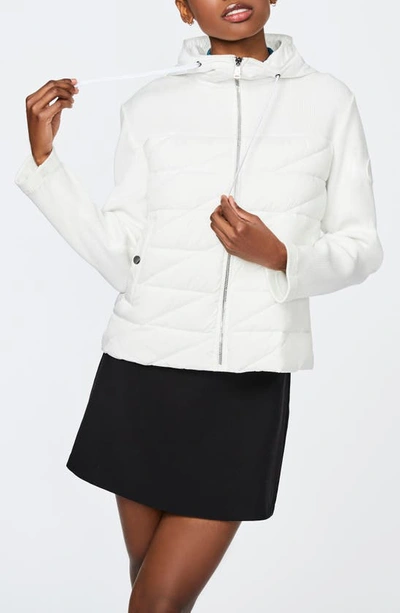Bernardo Insulated Quilted Hooded Jacket In White