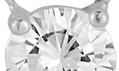 Glaze Jewelry Solitaire Cz Pendant Necklace In Silver