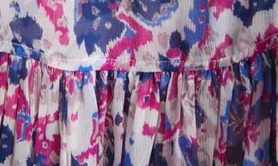 Isabel Marant Étoile Roxini Ruffled Floral-print Crepe De Chine Blouse In Ecru