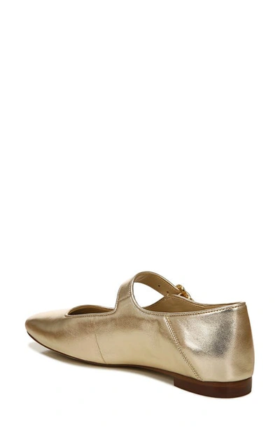 Sam Edelman Women's Michaela Square Toe Buckled Mary Jane Flats In Gold Leaf