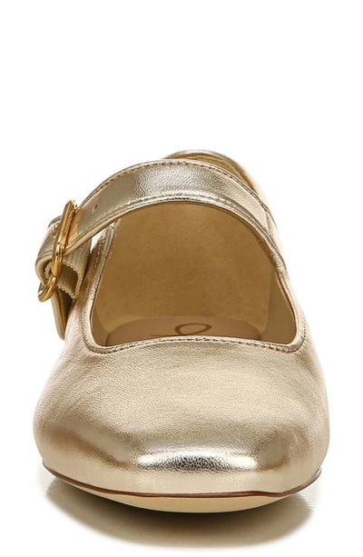 Shop Sam Edelman Michaela Mary Jane Flat In Gold Leaf