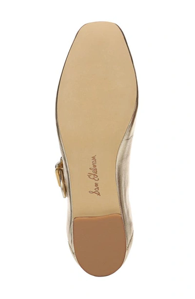 Sam Edelman Women's Michaela Square Toe Buckled Mary Jane Flats In Gold Leaf