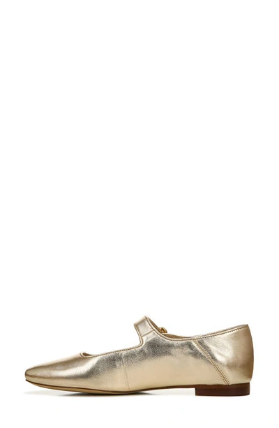 Sam Edelman Women's Michaela Square Toe Buckled Mary Jane Flats In Gold Leaf