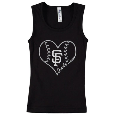 Shop Soft As A Grape Girls Youth  Black San Francisco Giants Cotton Tank Top