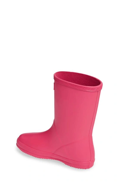 Shop Hunter First Classic Waterproof Rain Boot In Bright Pink