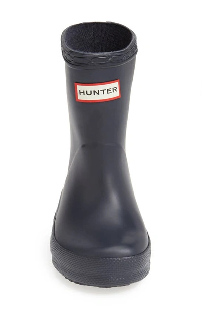 Shop Hunter First Classic Waterproof Rain Boot In Navy