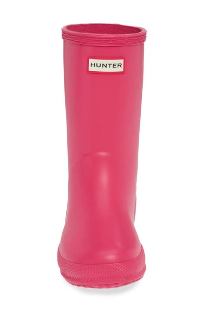 Shop Hunter First Classic Waterproof Rain Boot In Bright Pink