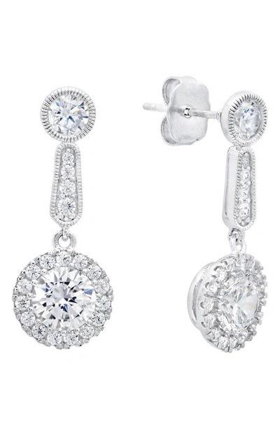 Shop Crislu Andrew Prince Drop Earrings In Platinum