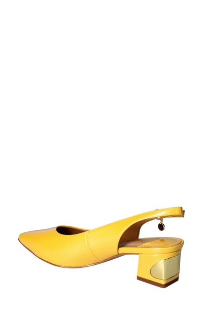 J. Reneé J.renée Shayanne Slingback Pointed Toe Pump In Lemon