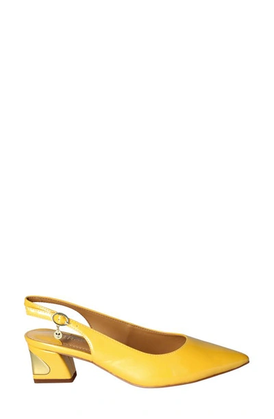 J. Reneé J.renée Shayanne Slingback Pointed Toe Pump In Lemon