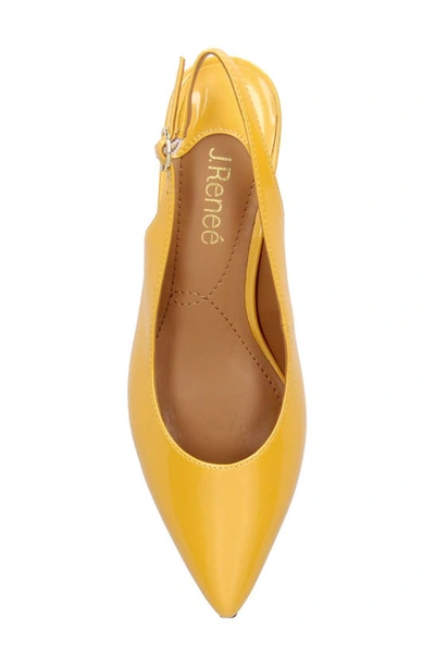 J. Reneé J.renée Shayanne Slingback Pointed Toe Pump In Lemon