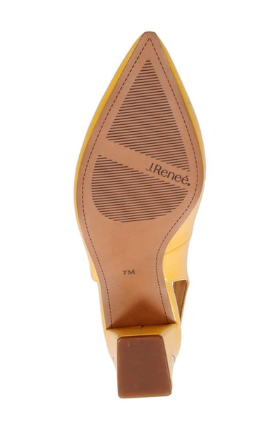 J. Reneé J.renée Shayanne Slingback Pointed Toe Pump In Lemon