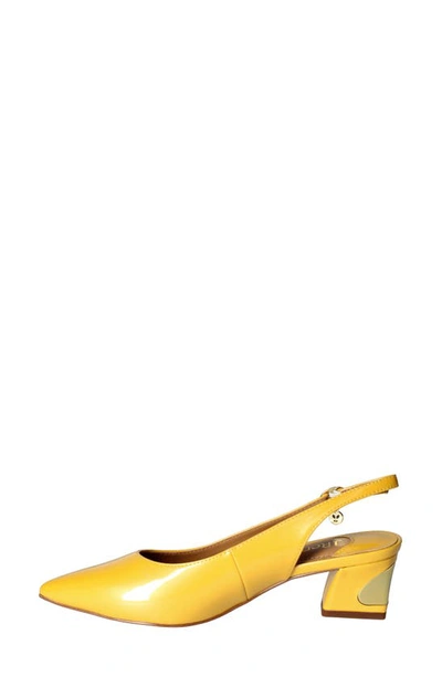 J. Reneé J.renée Shayanne Slingback Pointed Toe Pump In Lemon
