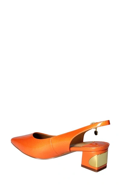 J. Reneé J.renée Shayanne Slingback Pointed Toe Pump In Orange