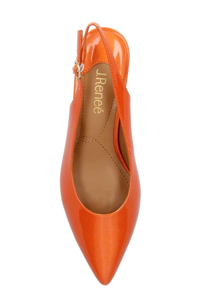 J. Reneé J.renée Shayanne Slingback Pointed Toe Pump In Orange