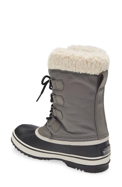 Shop Sorel Winter Carnival Waterproof Boot In Quarry/ Black