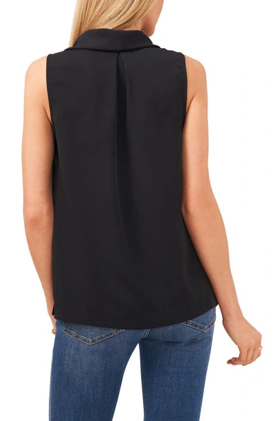 Vince Camuto Cowl Neck Sleeveless Blouse In Rich Black