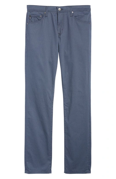 Shop Ag Everett Sud Print Slim Straight Leg Pants In Recaro Blue Multi