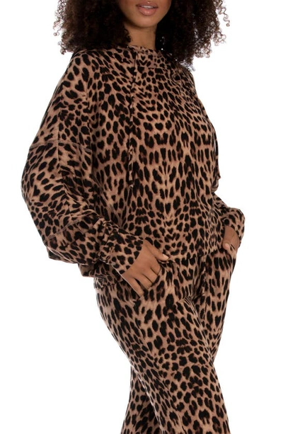 Shop Midnight Bakery Cleo Animal Print Hoodie In Brown Animal