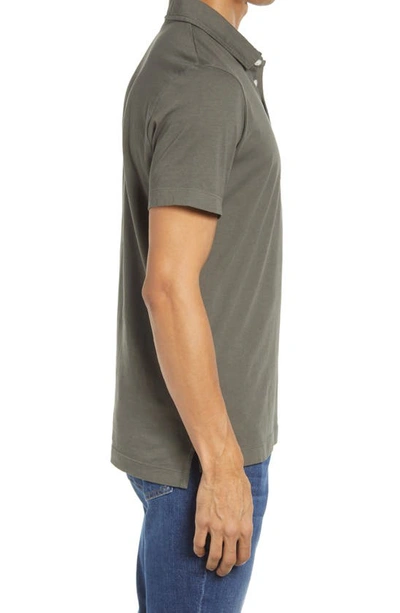 Shop Billy Reid Pensacola Slim Fit Organic Cotton Pocket Polo In Washed Grey