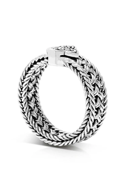Shop Lois Hill Alhambra Scroll Woven Band Ring In Silver