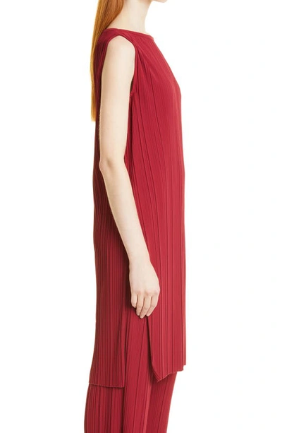 Shop Max Mara Bacco Rib Knit Tunic Top In Peonia