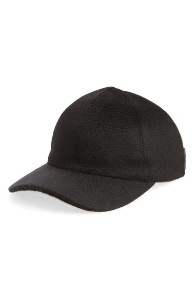 Shop Max Mara Amiche Camel Hair & Cashmere Baseball Cap In Black