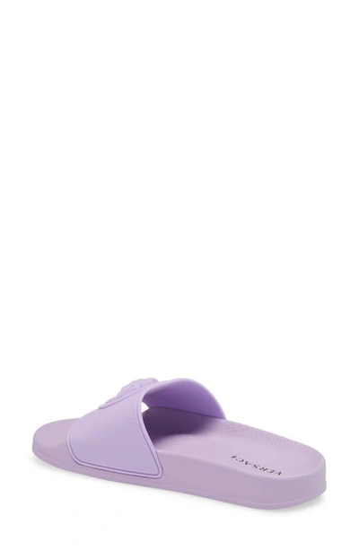 Shop Versace Kids' Palazzo Medusa Slide Sandal In Lilac