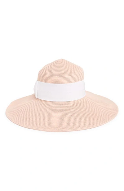 Shop Nordstrom Rack Floppy Bow Sun Hat In Pink Combo