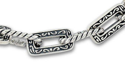 Samuel B. Sterling Silver Paper Clip Bracelet In Silver