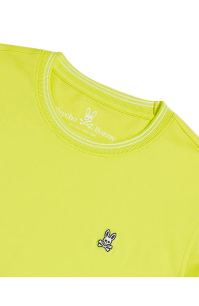 Shop Psycho Bunny Tipped Crewneck T-shirt In Lemon Pulp
