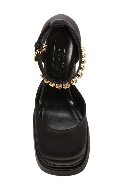 Shop Versace Medusa Platform Sandal In 1b00v Black- Gold