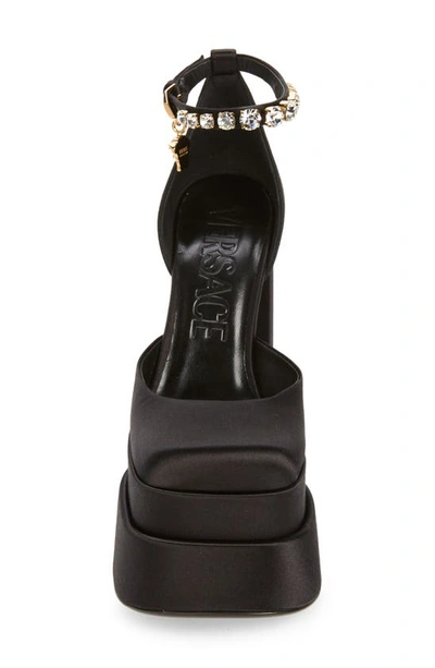 Shop Versace Medusa Platform Pump In Black- Gold