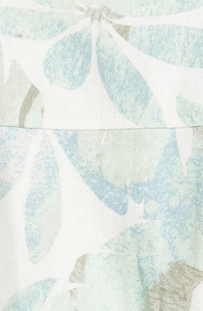 Btfl-life Leaf Print Romper In Mint Sage