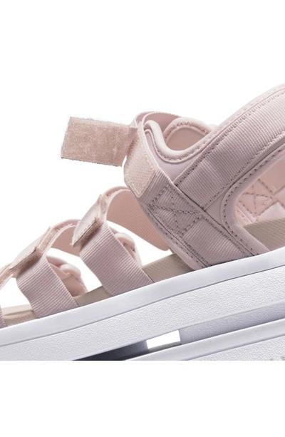 Shop Nike Icon Classic Platform Sandal In Barely Rose/ White/ Pink
