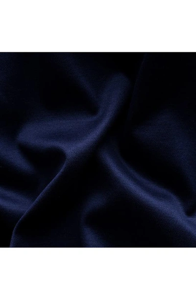 Shop Eton Contemporary Fit Filo Di Scozia Short Sleeve Polo In Dark Blue
