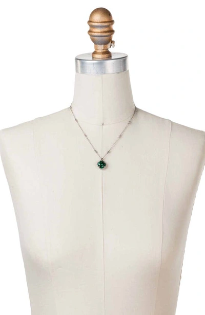 Shop Sorrelli Cushion Cut Solitaire Stud Earrings In Emerald