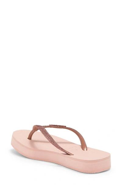 Shop Havaianas Flatform Flip Flop In Ballet Rose