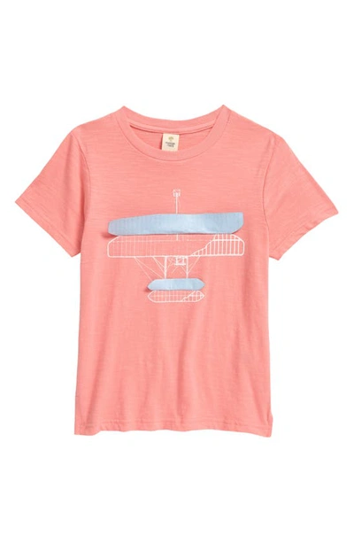 Shop Tucker And Tate X Smithsonian Kids' Graphic Tee In Pink Shell Interactive Plane