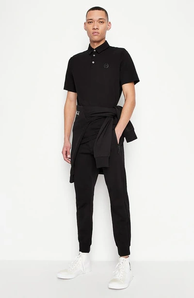 Shop Armani Exchange Milano New York Sweatpants In Solid Black