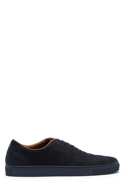 Shop Paisley & Gray Addington Wingtip Leather Sneaker In Navy Suede