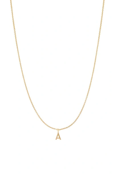 Shop Bychari Initial Pendant Necklace In Goldilled-a