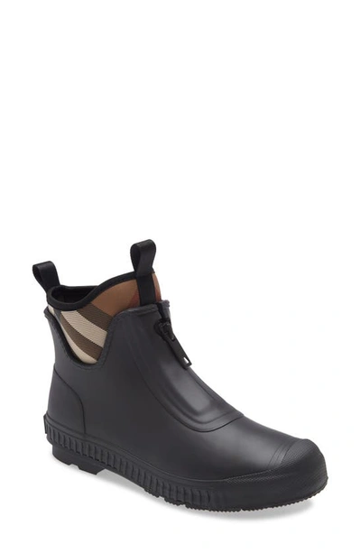Burberry Men s Flinton Check Waterproof Ankle Rain Boots In Birch