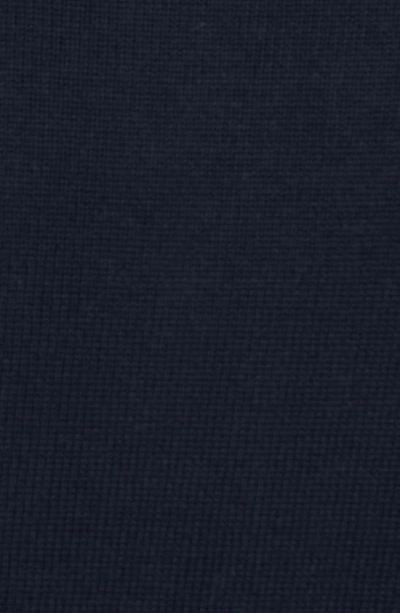 Barbour Cotton Half Zip Tartan Trim Sweater Navy In Navy