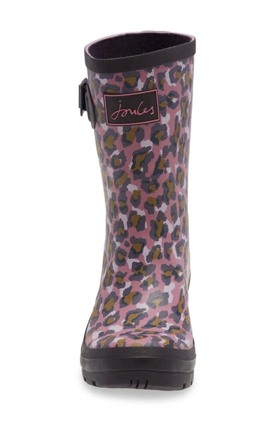 Shop Joules Print Molly Welly Rain Boot In Pnkleopard